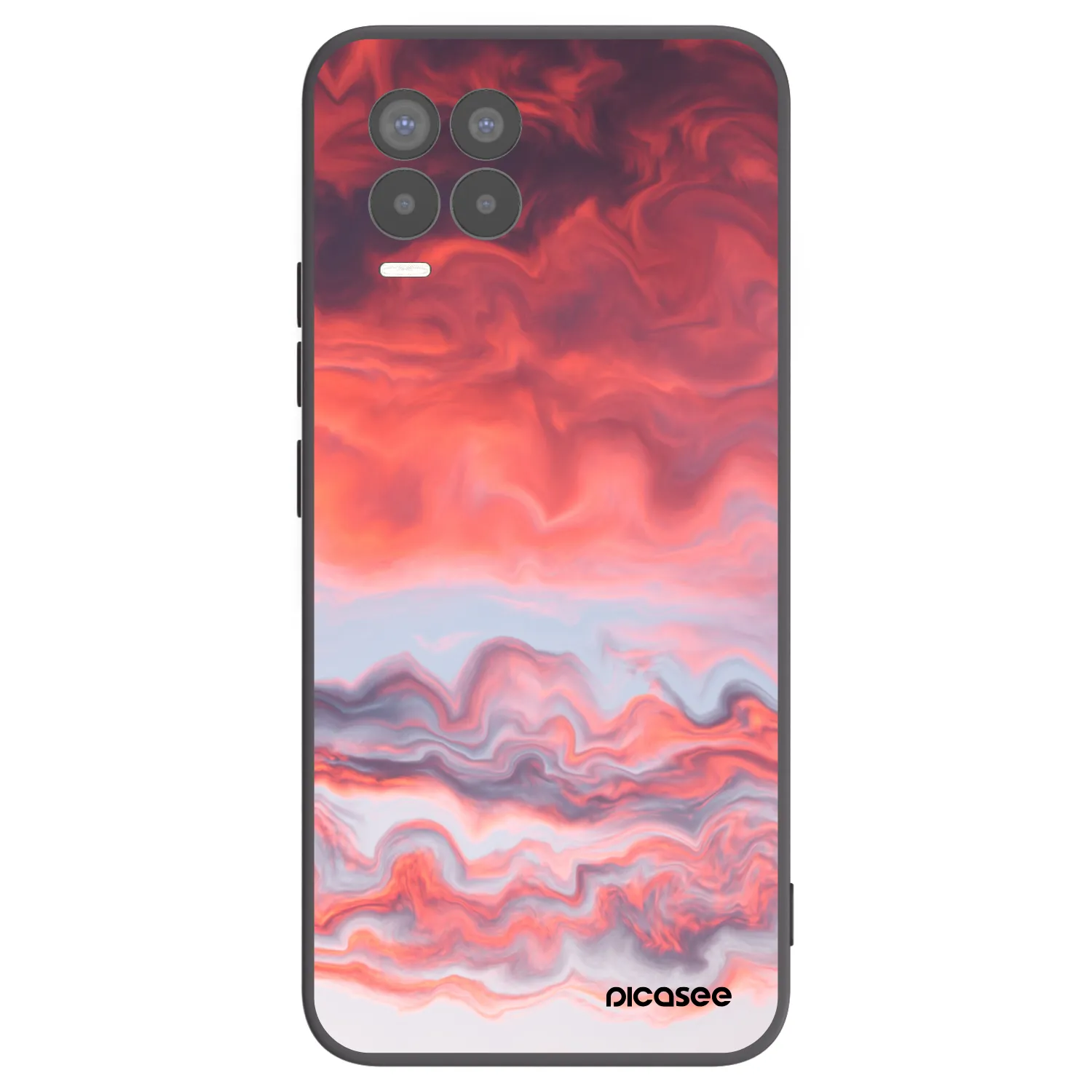 Picasee silikonski črni ovitek za Realme 8 Pro - Sunset