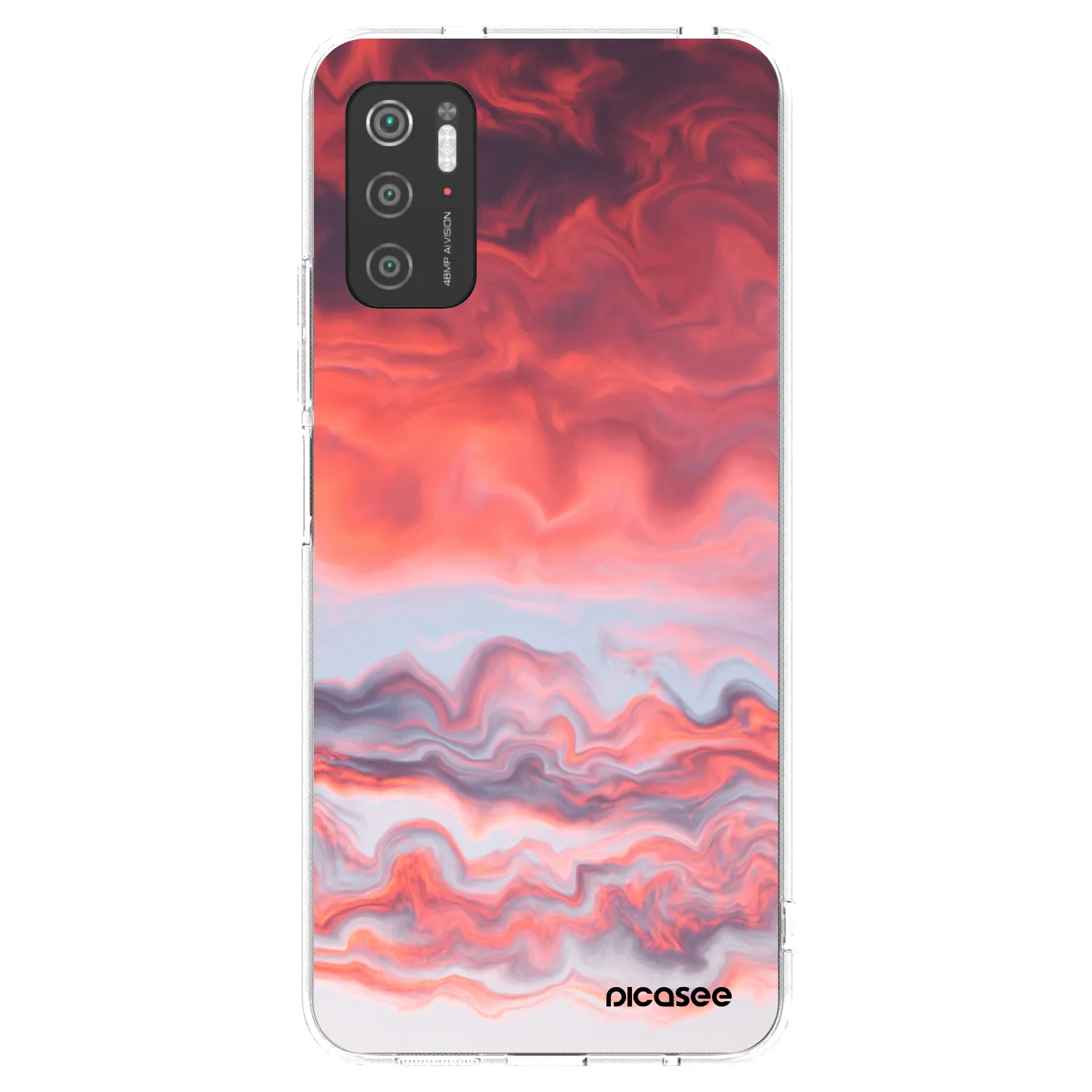 Picasee silikonski prozorni ovitek za Xiaomi Poco M3 Pro 5G - Sunset