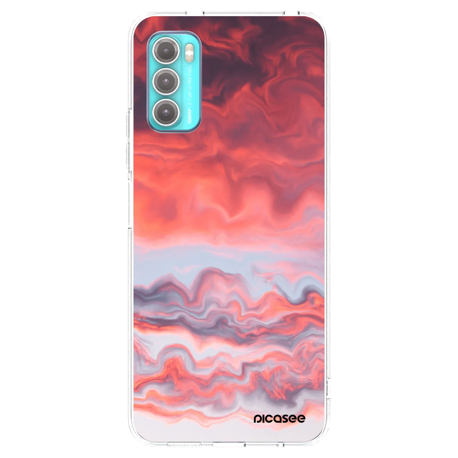 Picasee silikonski prozorni ovitek za Motorola Moto G60 - Sunset