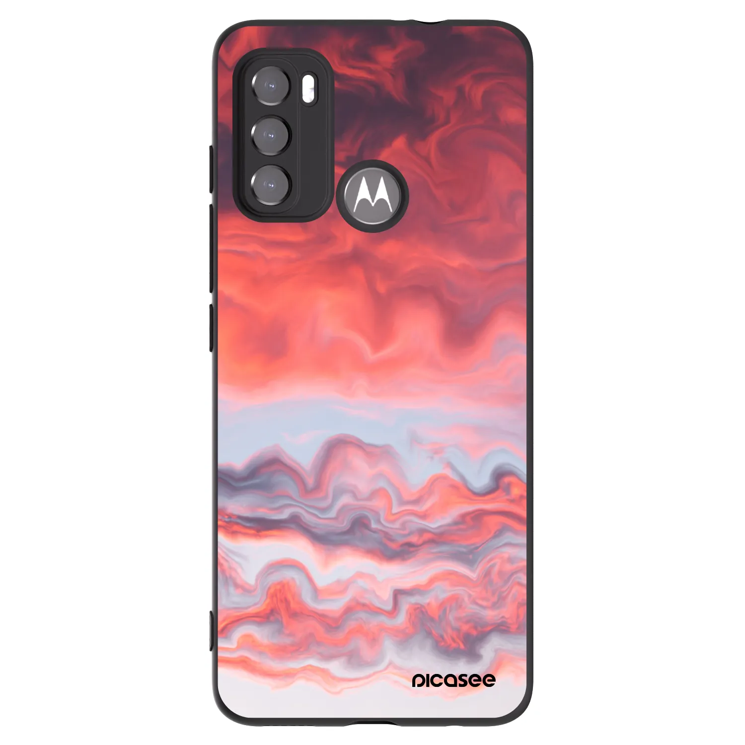 Picasee silikonski črni ovitek za Motorola Moto G60 - Sunset