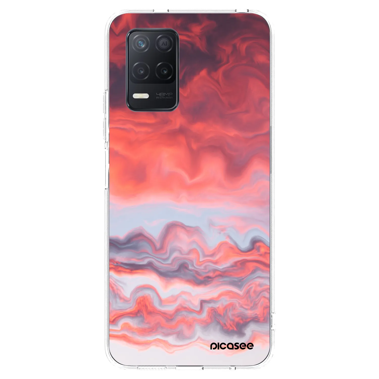 Picasee silikonski prozorni ovitek za Realme 8 5G - Sunset