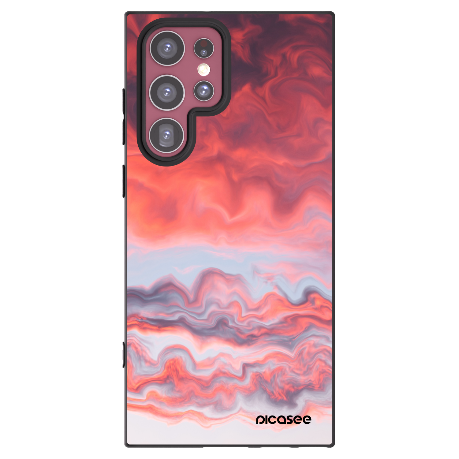 Picasee silikonski črni ovitek za Samsung Galaxy S22 Ultra 5G - Sunset