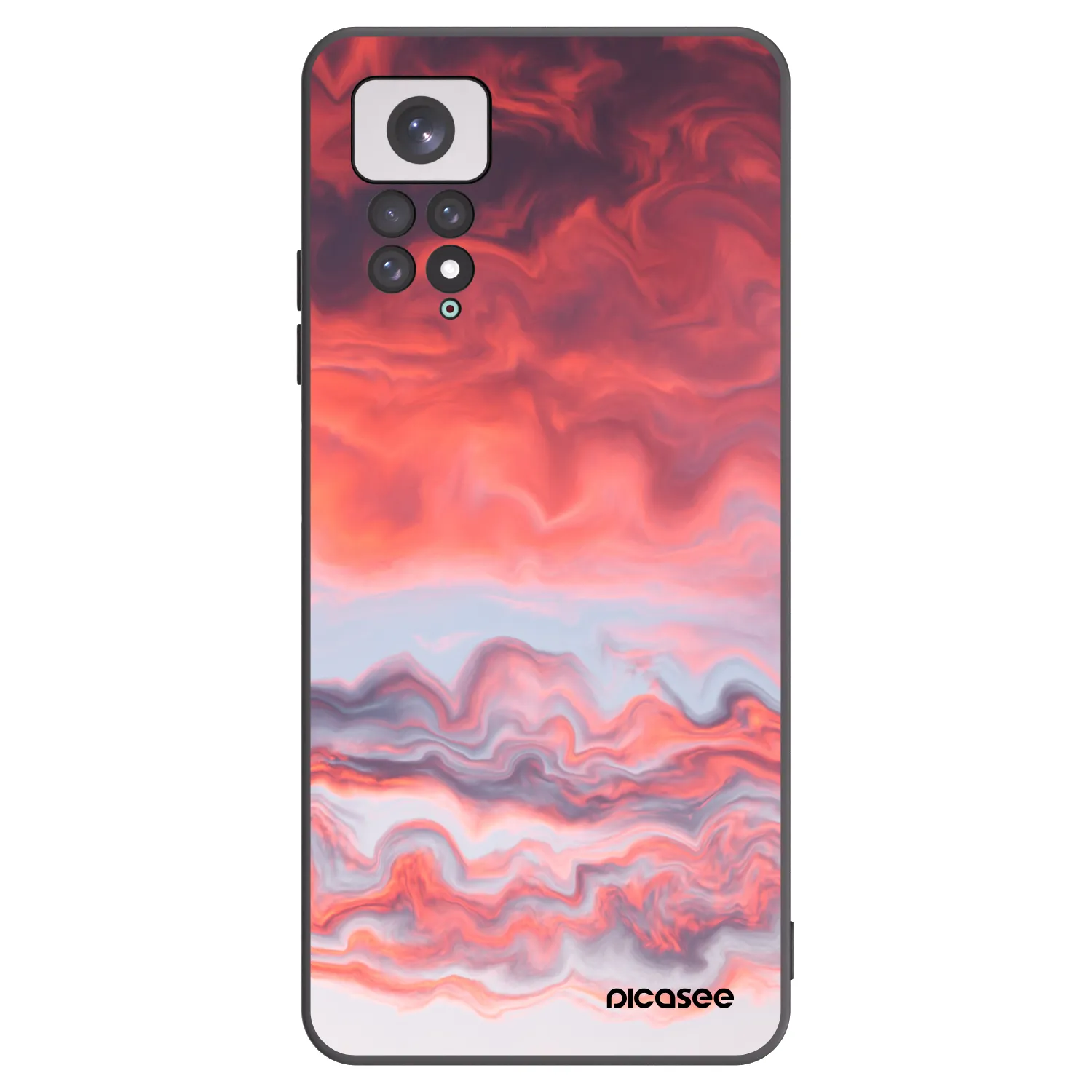 Picasee silikonski črni ovitek za Xiaomi Redmi Note 11 - Sunset