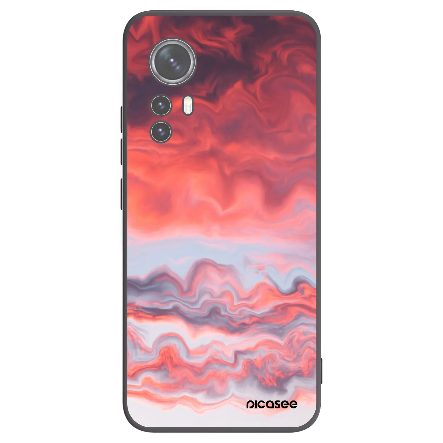 Picasee silikonski črni ovitek za Xiaomi 12 - Sunset