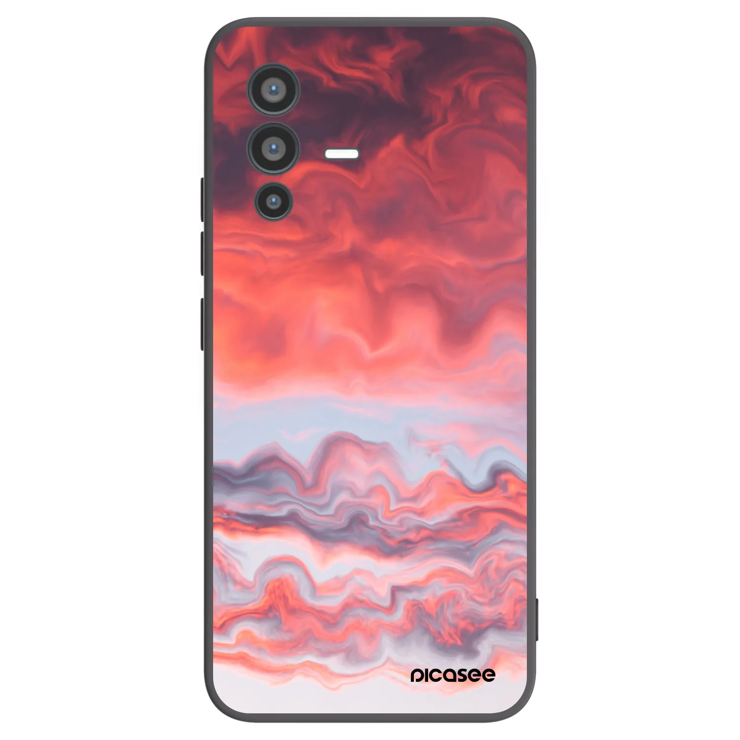 Picasee silikonski črni ovitek za Vivo V23 5G - Sunset