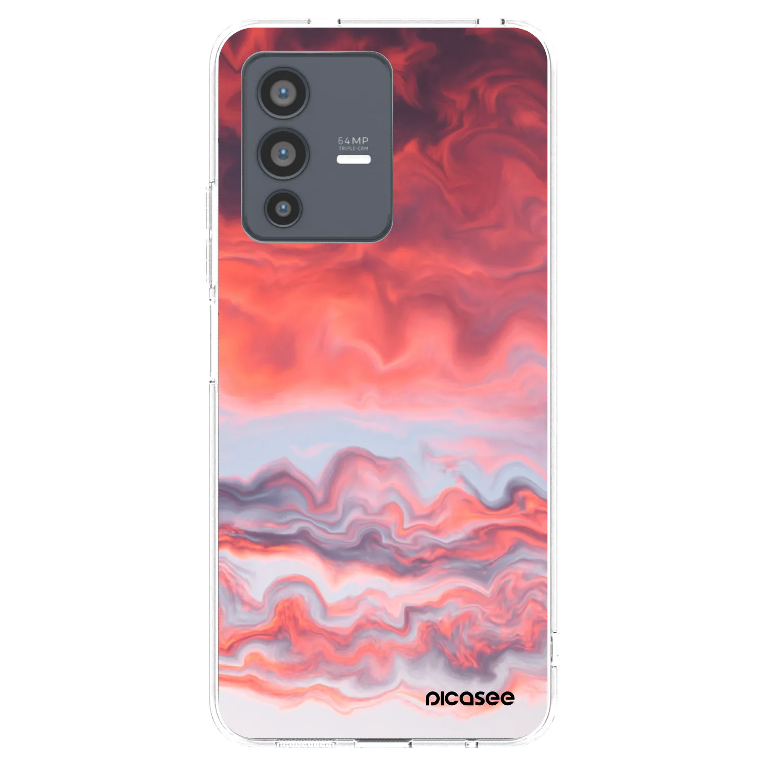 Picasee silikonski prozorni ovitek za Vivo V23 5G - Sunset