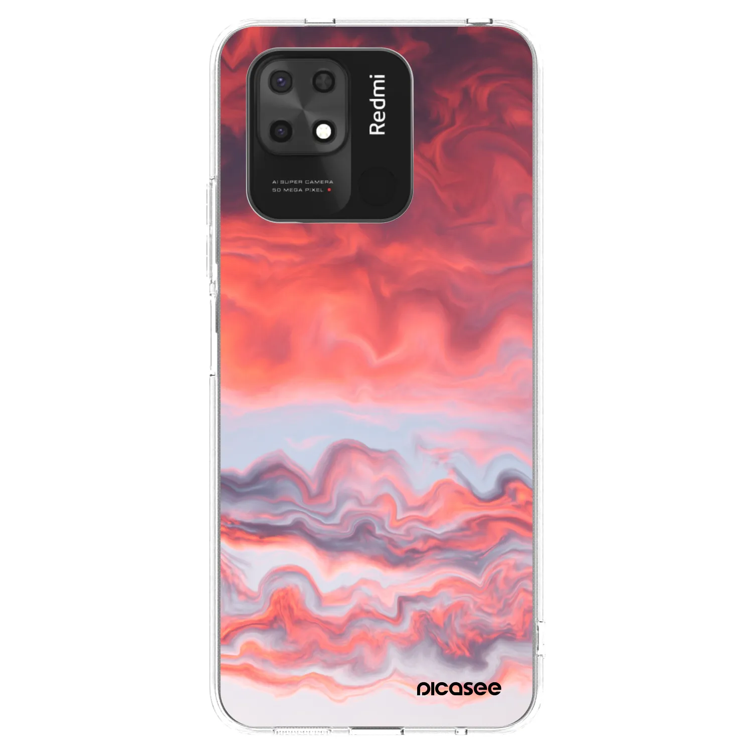 Picasee silikonski prozorni ovitek za Xiaomi Redmi 10C - Sunset