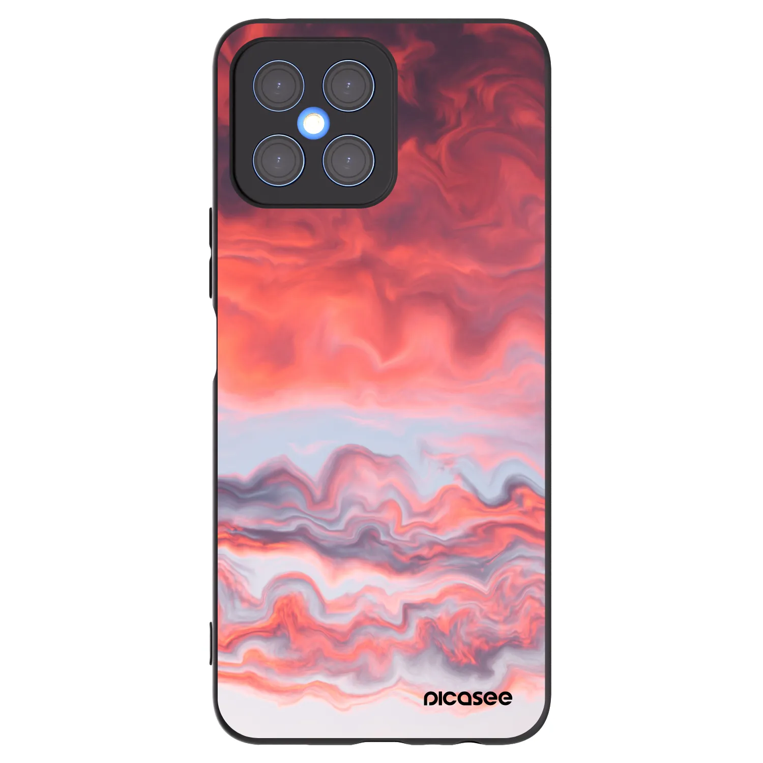 Picasee silikonski črni ovitek za Honor X8 4G - Sunset