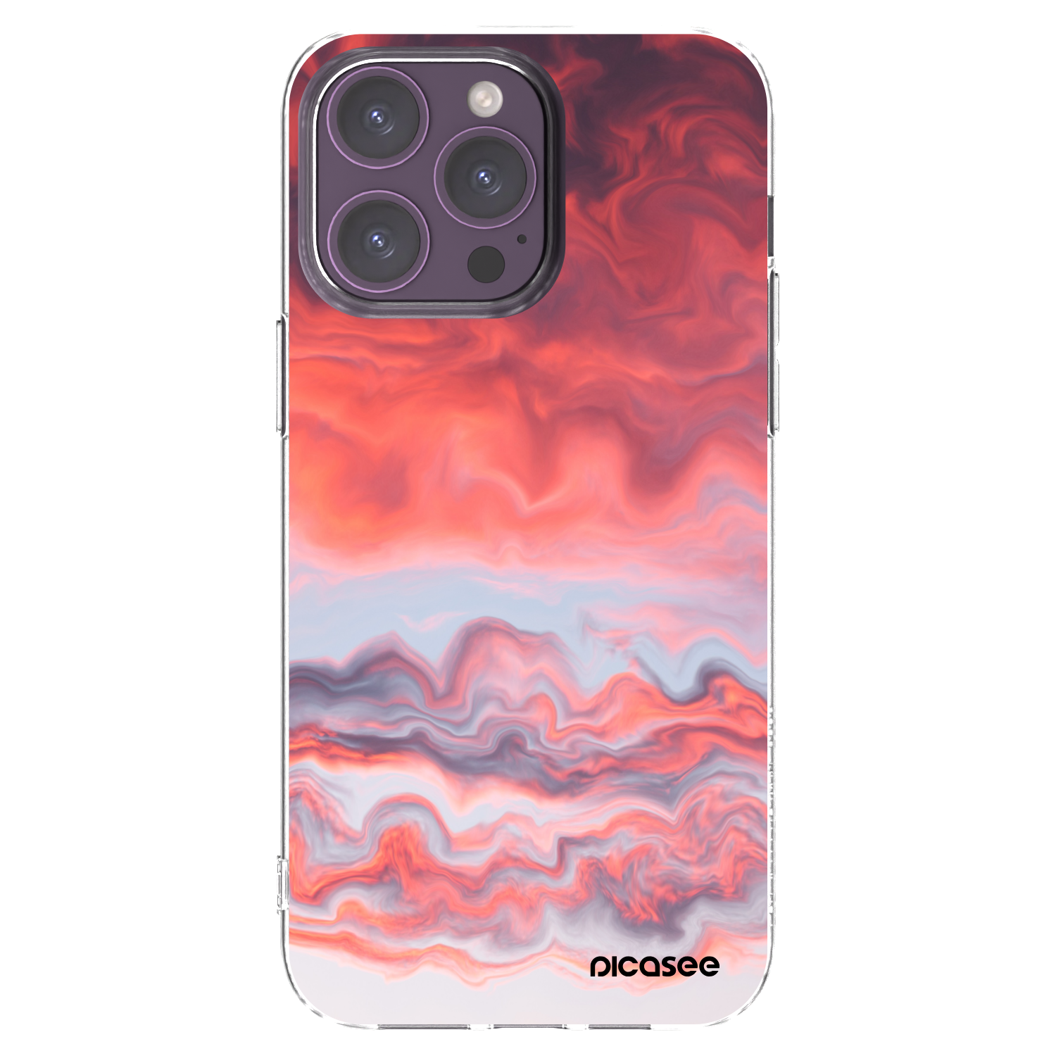 Picasee silikonski prozorni ovitek za Apple iPhone 14 Pro Max - Sunset