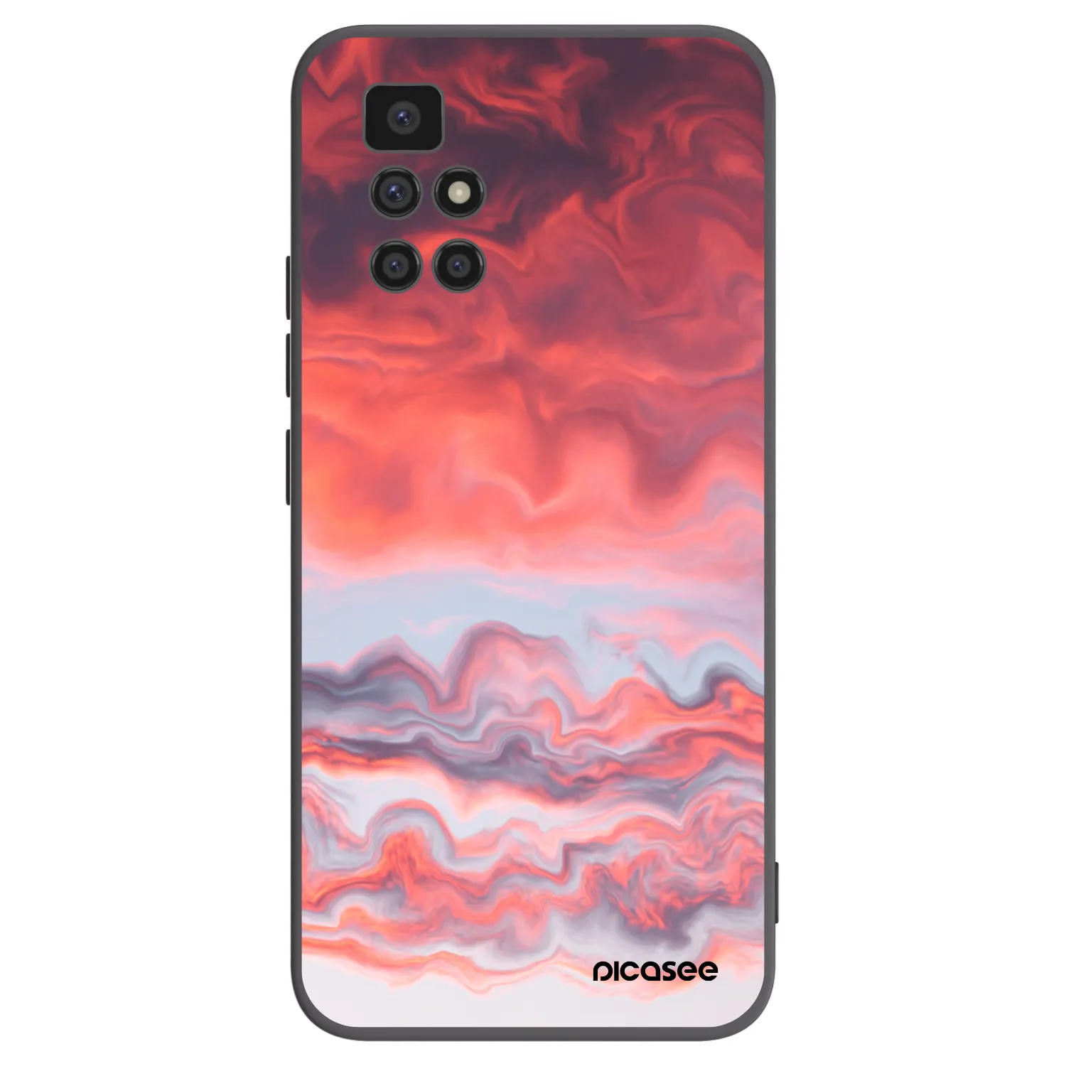 Picasee silikonski črni ovitek za Xiaomi Redmi 10 (2022) - Sunset