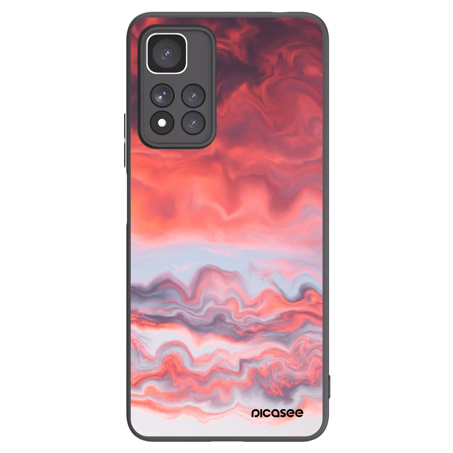 Picasee silikonski črni ovitek za Xiaomi Redmi Note 11 Pro+ 5G - Sunset