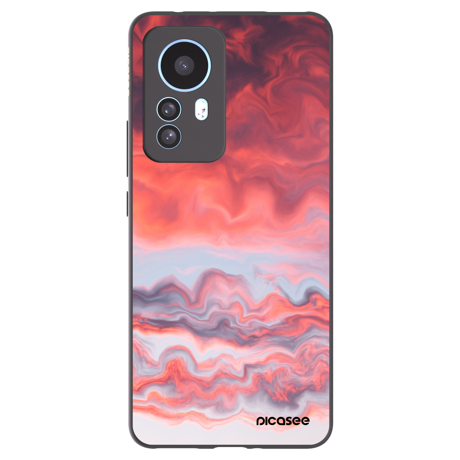 Picasee silikonski črni ovitek za Xiaomi 12T Pro - Sunset