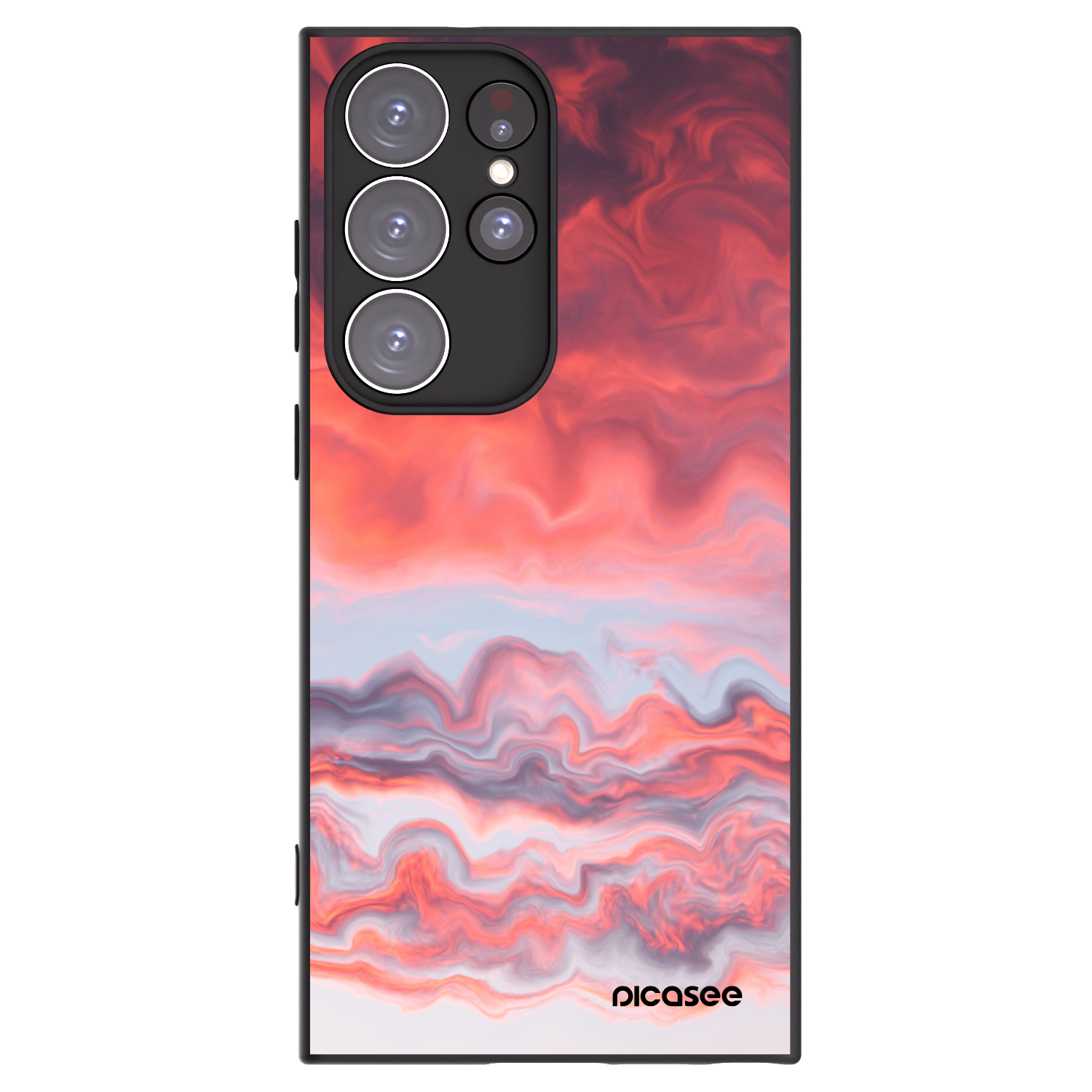 Picasee silikonski črni ovitek za Samsung Galaxy S23 Ultra 5G - Sunset