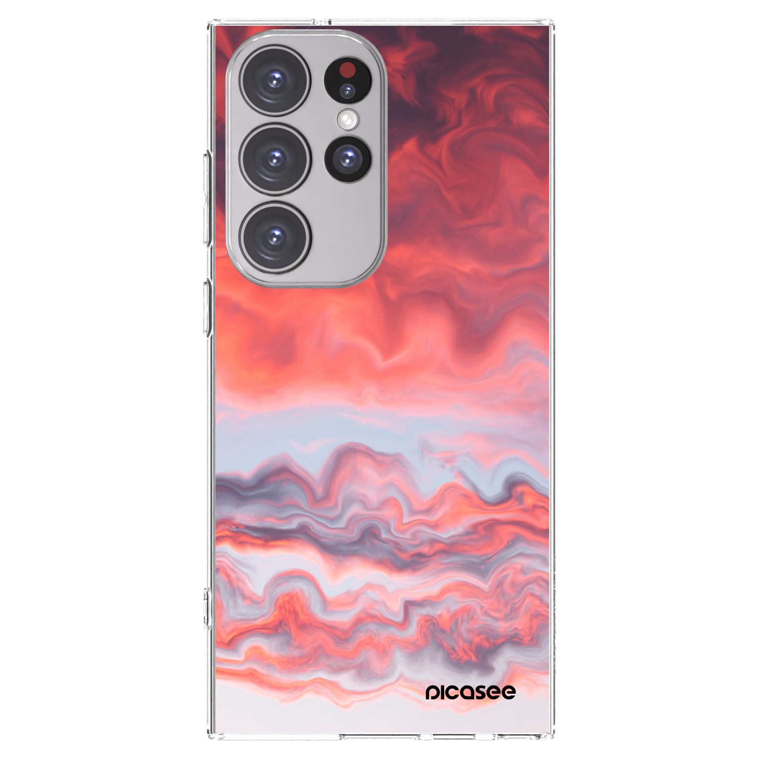 Picasee silikonski prozorni ovitek za Samsung Galaxy S23 Ultra 5G - Sunset