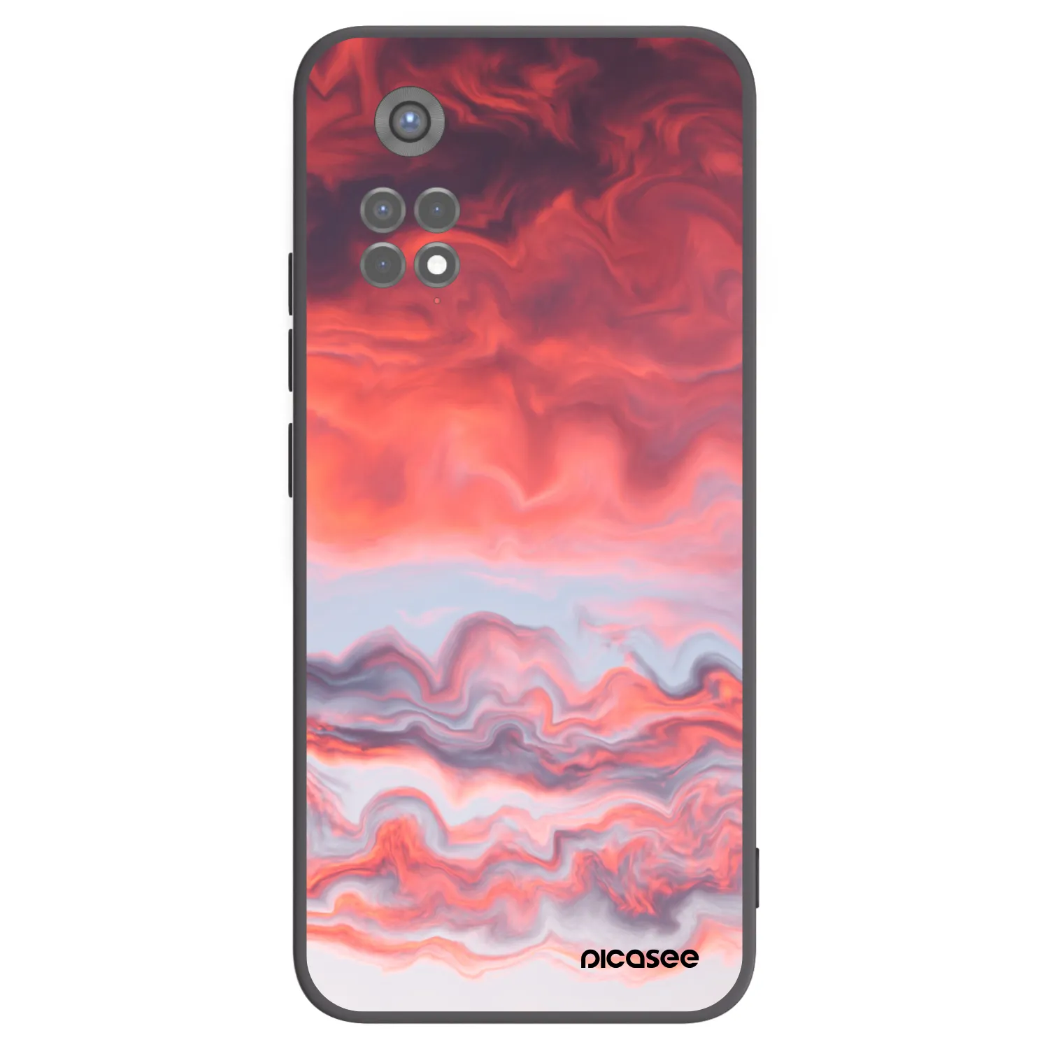 Picasee silikonski črni ovitek za Xiaomi Redmi Note 11S 5G - Sunset