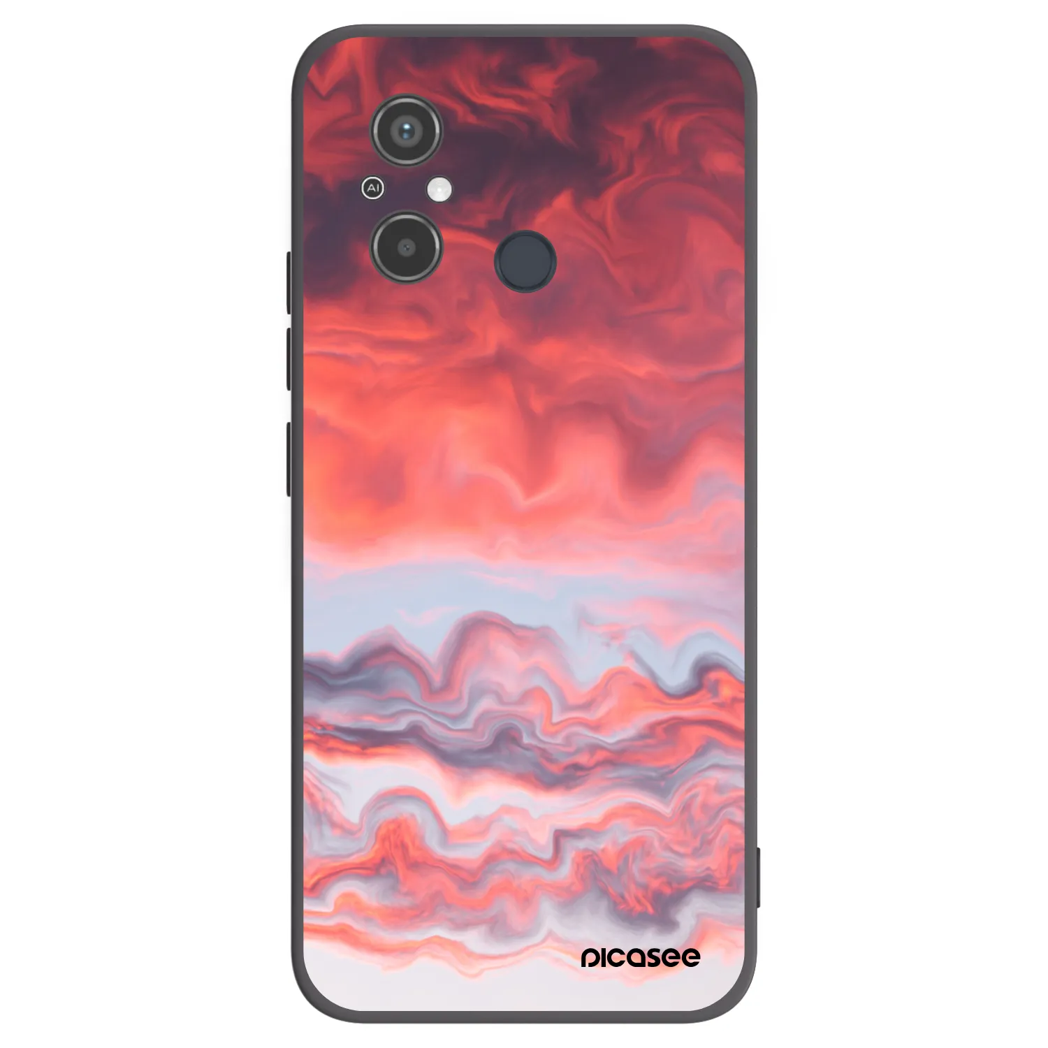 Picasee silikonski črni ovitek za Xiaomi Redmi 12C - Sunset