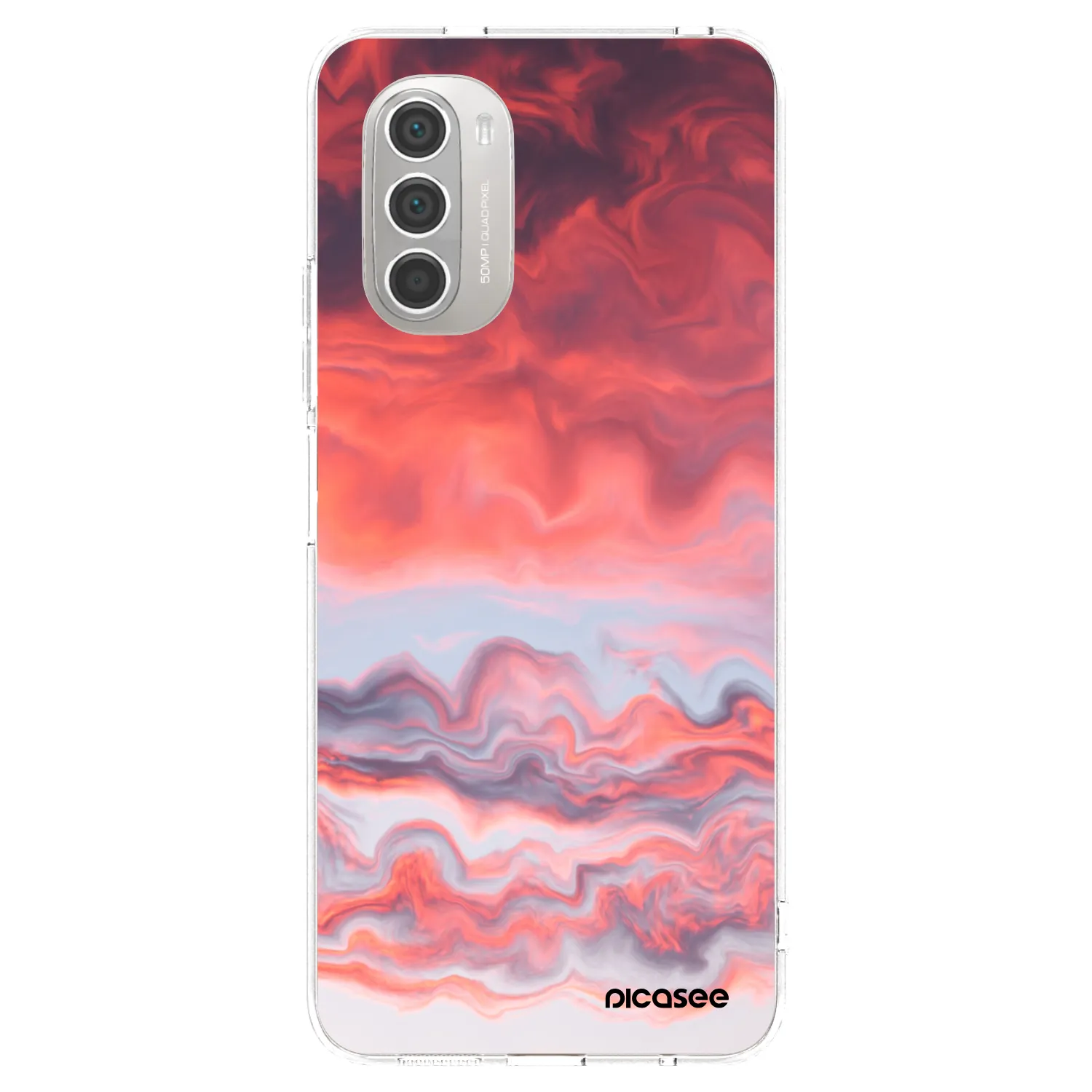 Picasee silikonski prozorni ovitek za Motorola Moto G51 - Sunset