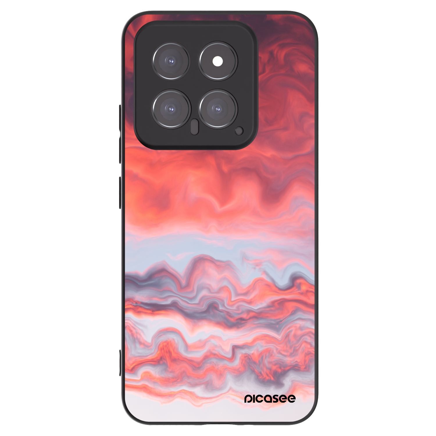 Picasee silikonski črni ovitek za Xiaomi 14 - Sunset