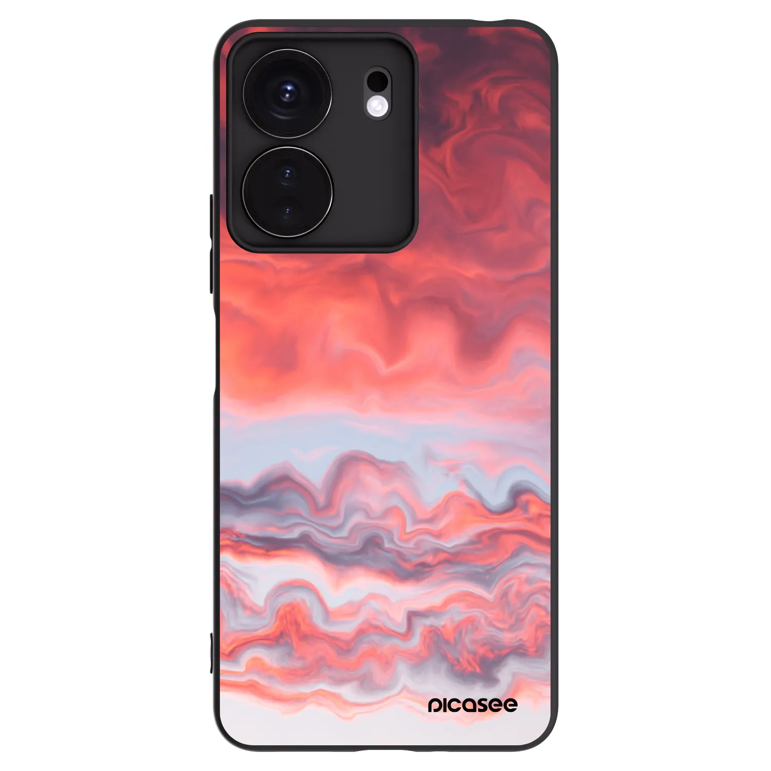 Picasee silikonski črni ovitek za Xiaomi Redmi 13C 4G - Sunset