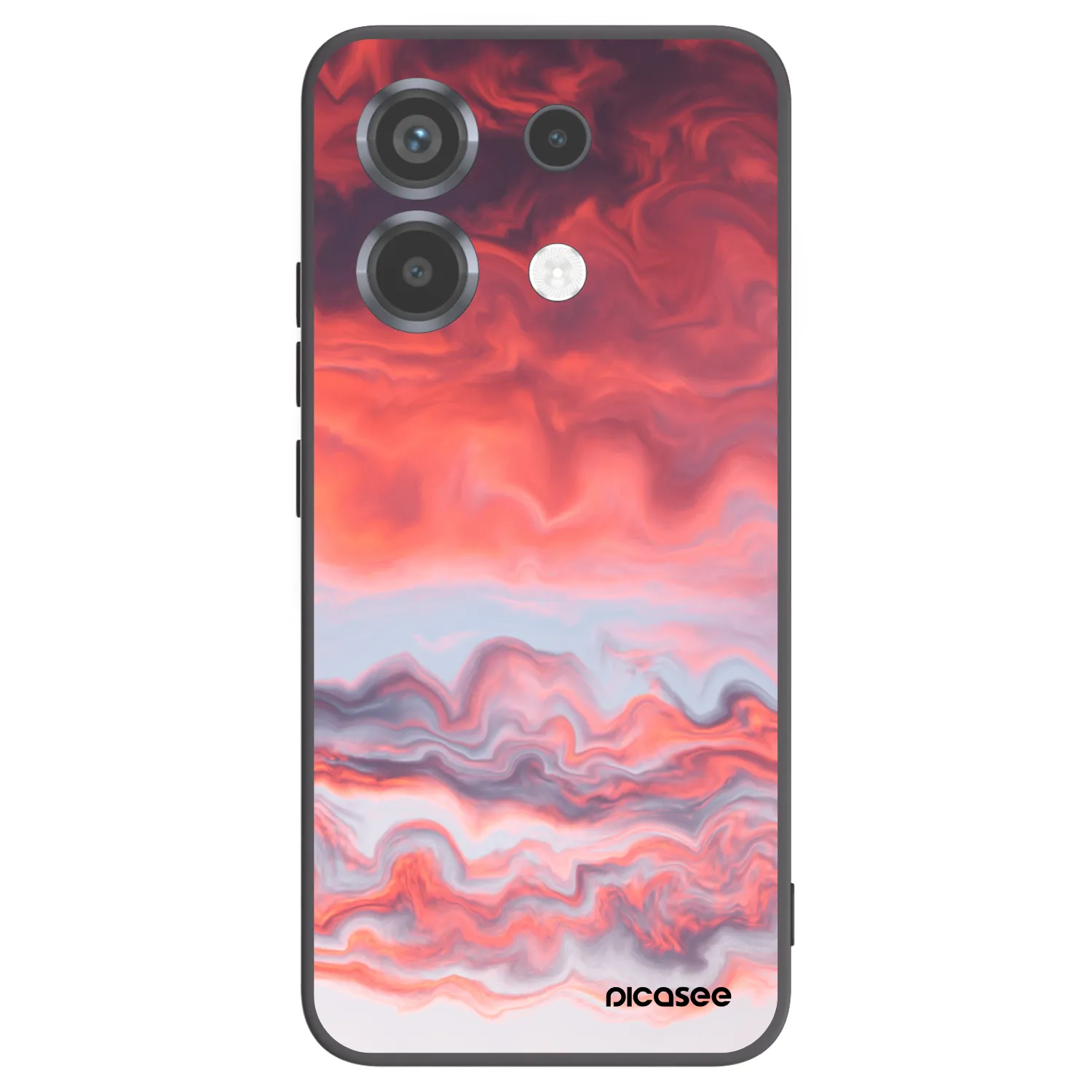 Picasee silikonski črni ovitek za Xiaomi Poco X6 - Sunset