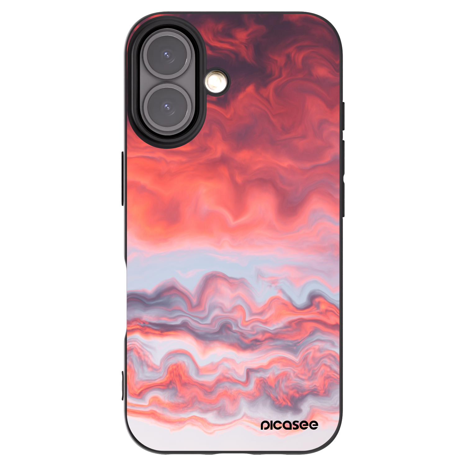 Picasee silikonski črni ovitek za Apple iPhone 16 - Sunset