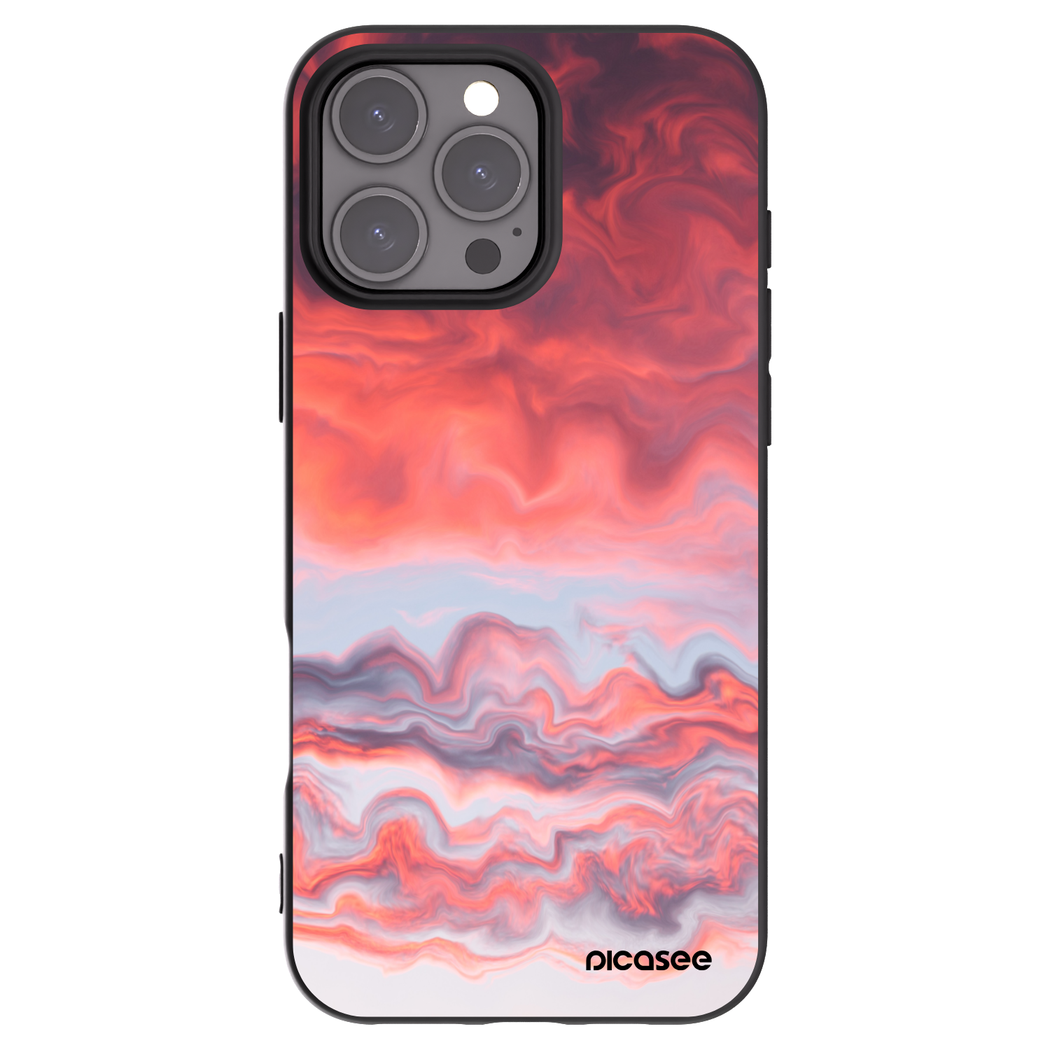Picasee silikonski črni ovitek za Apple iPhone 16 Pro Max - Sunset