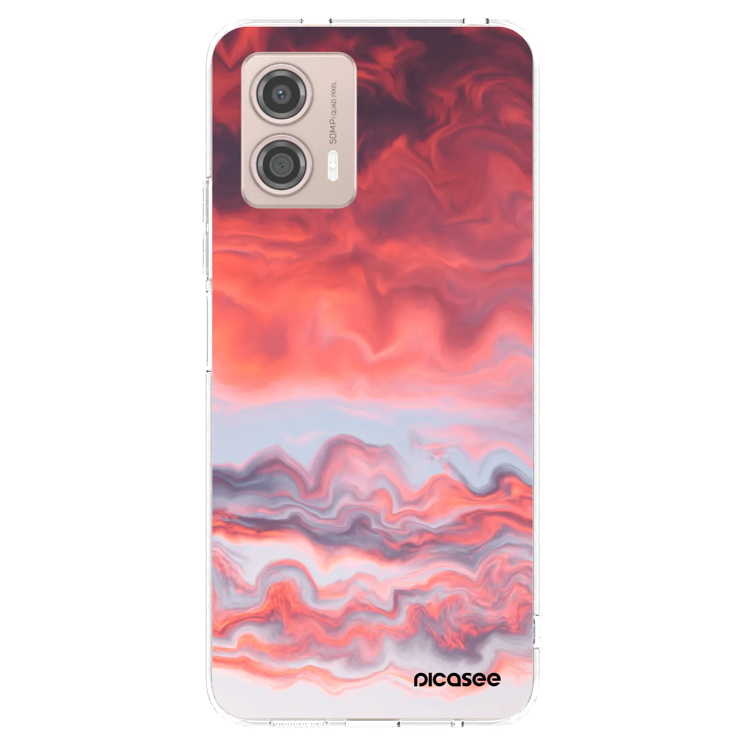 Picasee silikonski prozorni ovitek za Motorola Moto G53 5G - Sunset