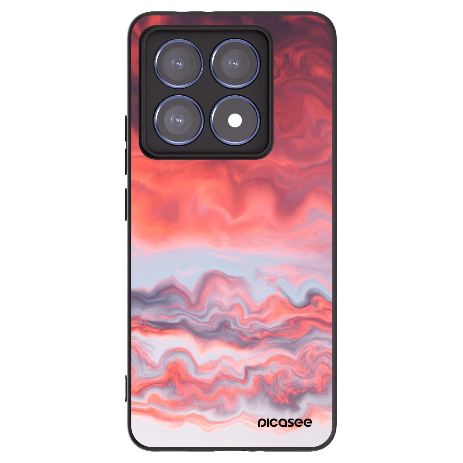 Picasee silikonski črni ovitek za Xiaomi 14T Pro - Sunset