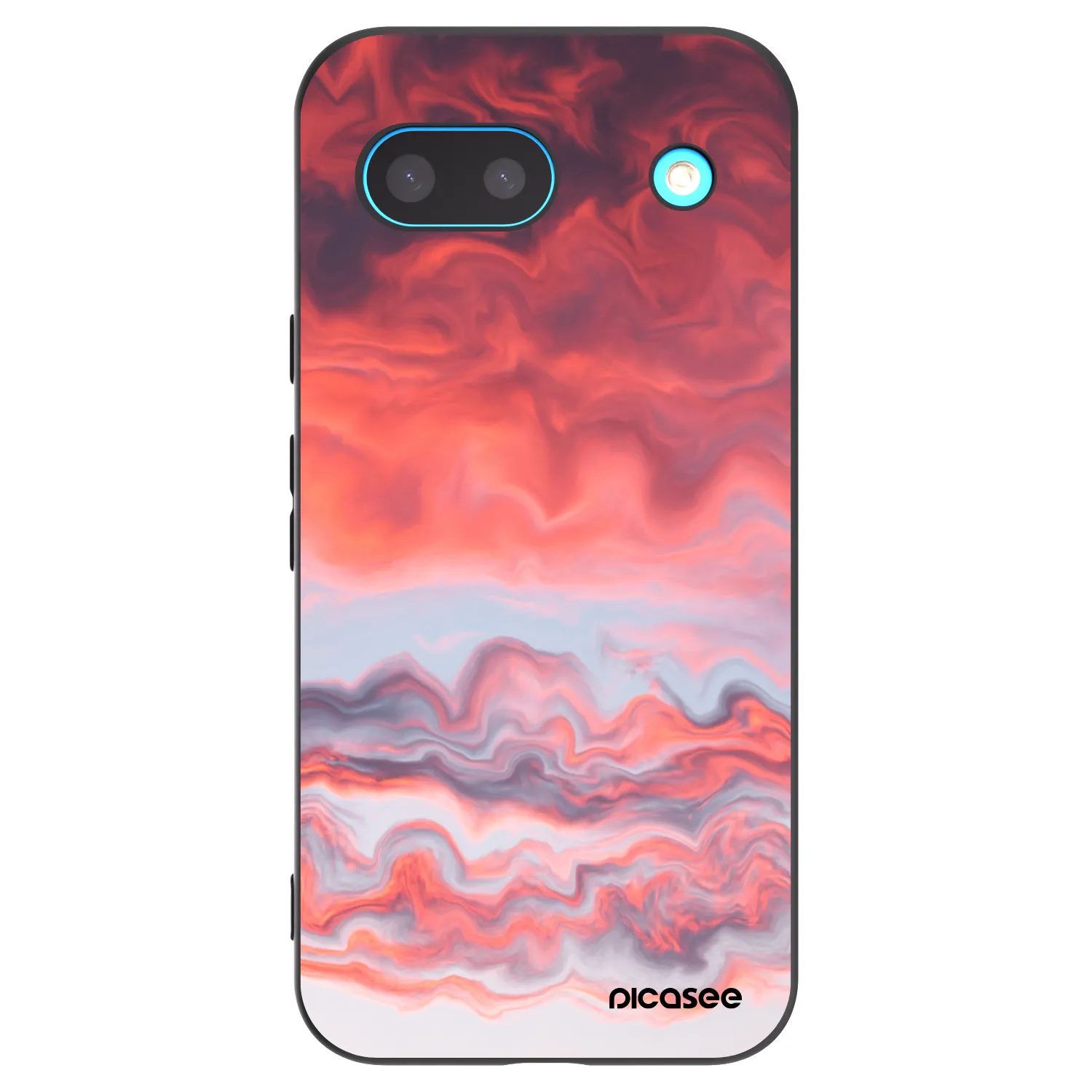 Picasee silikonski črni ovitek za Google Pixel 8a - Sunset