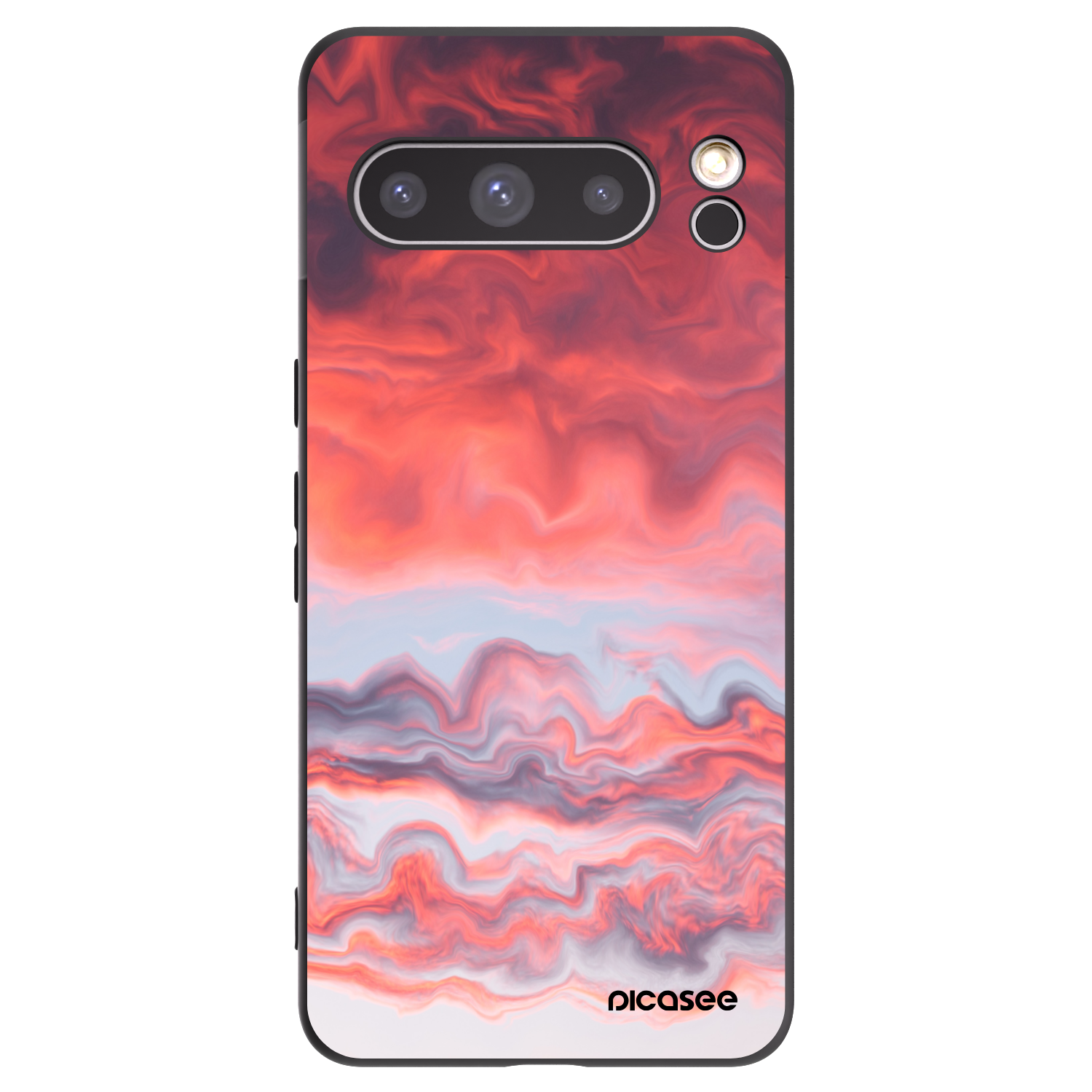 Picasee silikonski črni ovitek za Google Pixel 8 Pro - Sunset