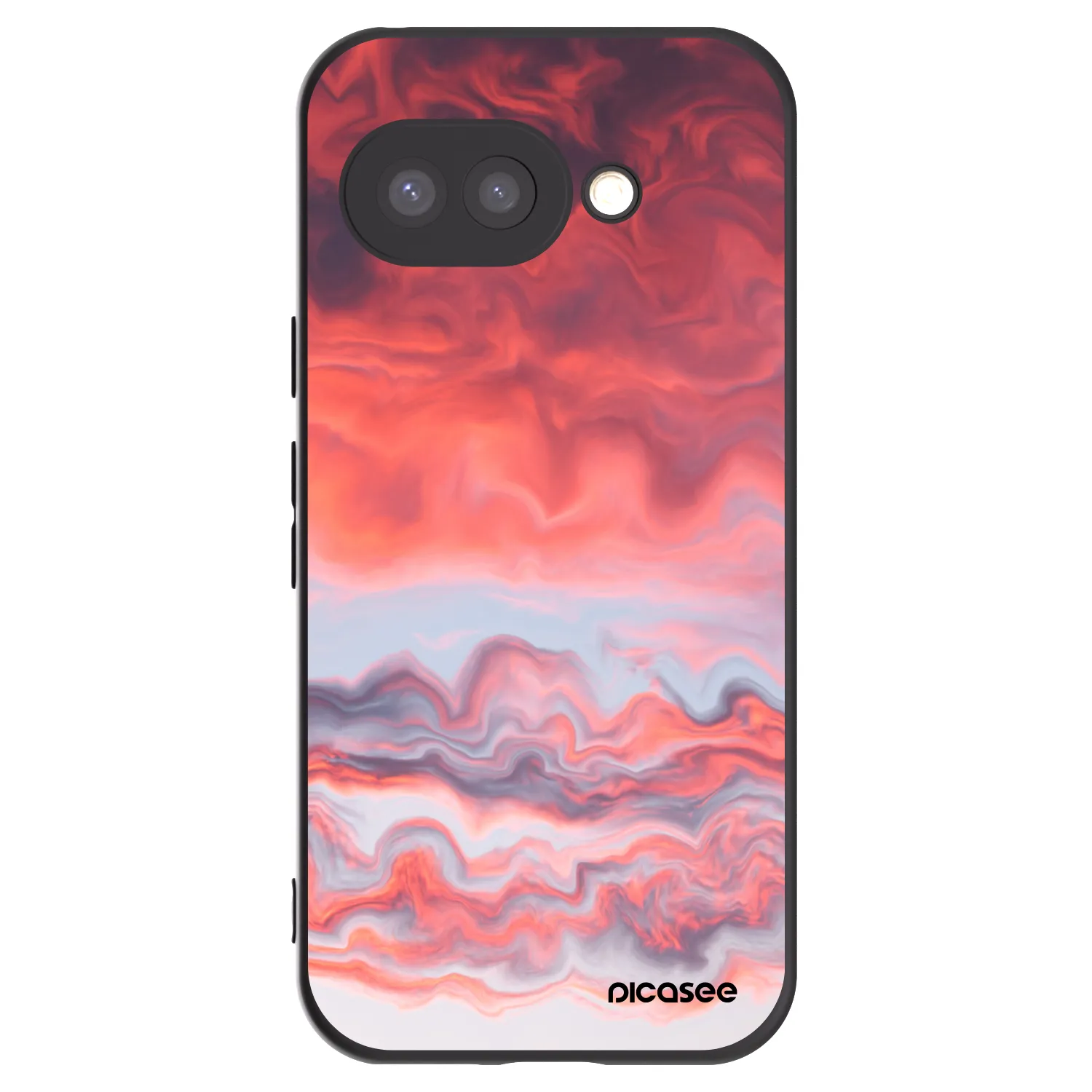 Picasee silikonski črni ovitek za Google Pixel 9a - Sunset