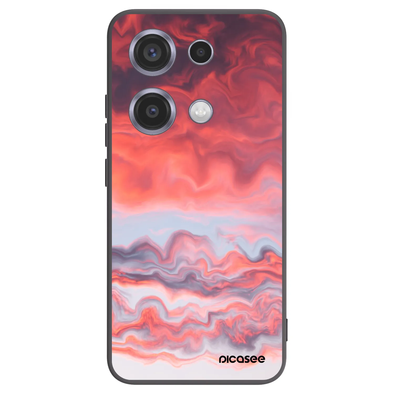 Picasee silikonski črni ovitek za Xiaomi Redmi Note 14S - Sunset