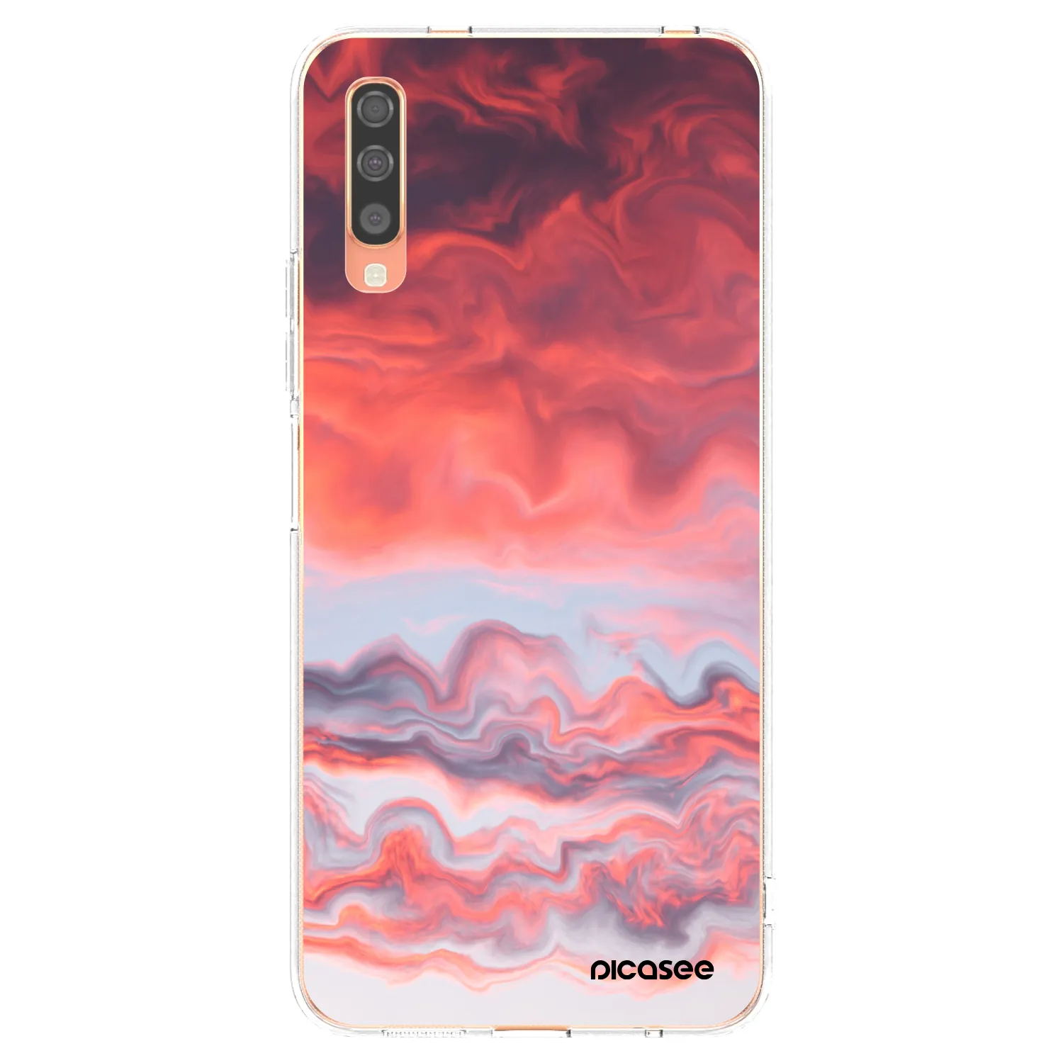 Picasee silikonski prozorni ovitek za Samsung Galaxy A70 A705F - Sunset