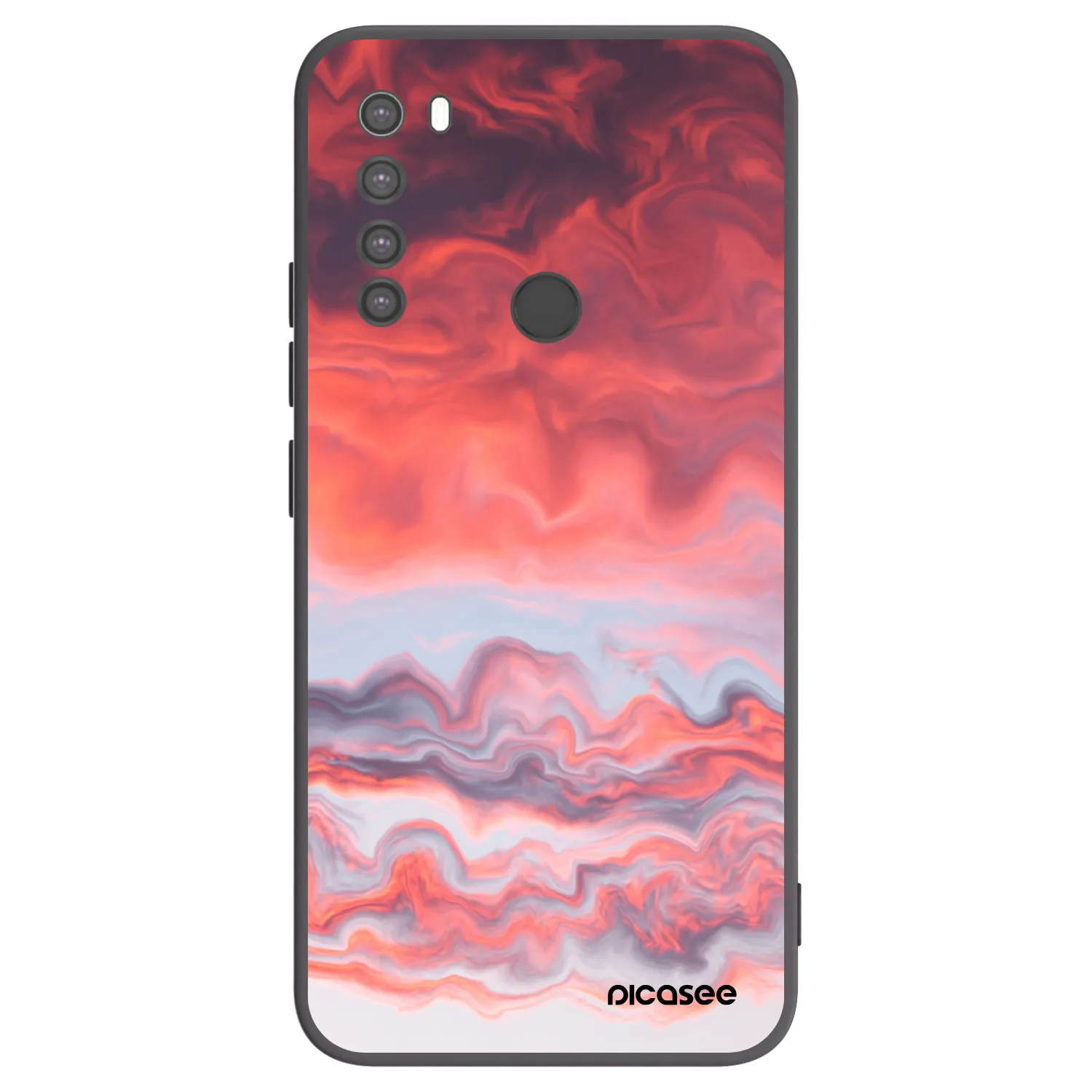 Picasee silikonski črni ovitek za Xiaomi Redmi Note 8 - Sunset