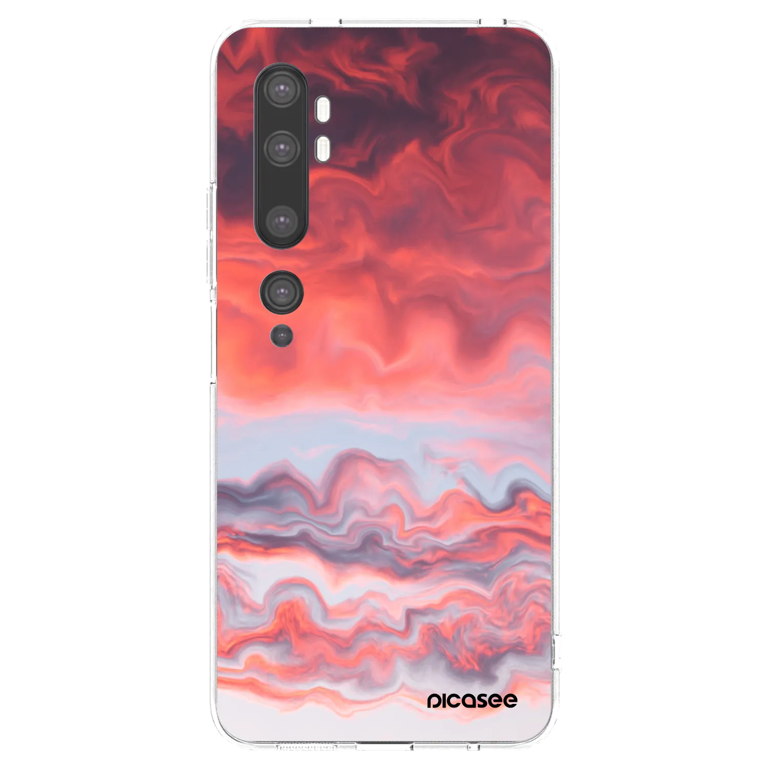 Picasee silikonski prozorni ovitek za Xiaomi Mi Note 10 (Pro) - Sunset
