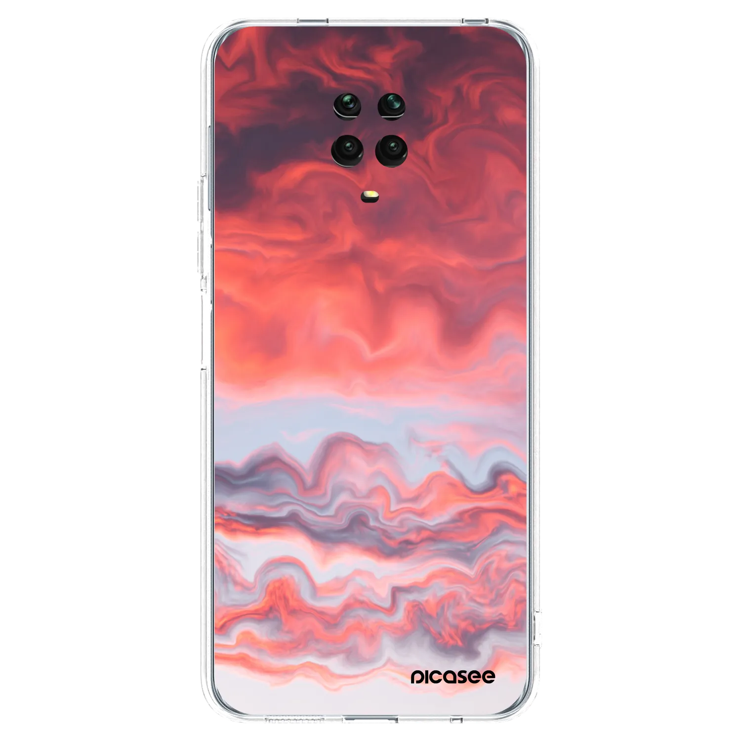Picasee silikonski prozorni ovitek za Xiaomi Redmi Note 9S - Sunset
