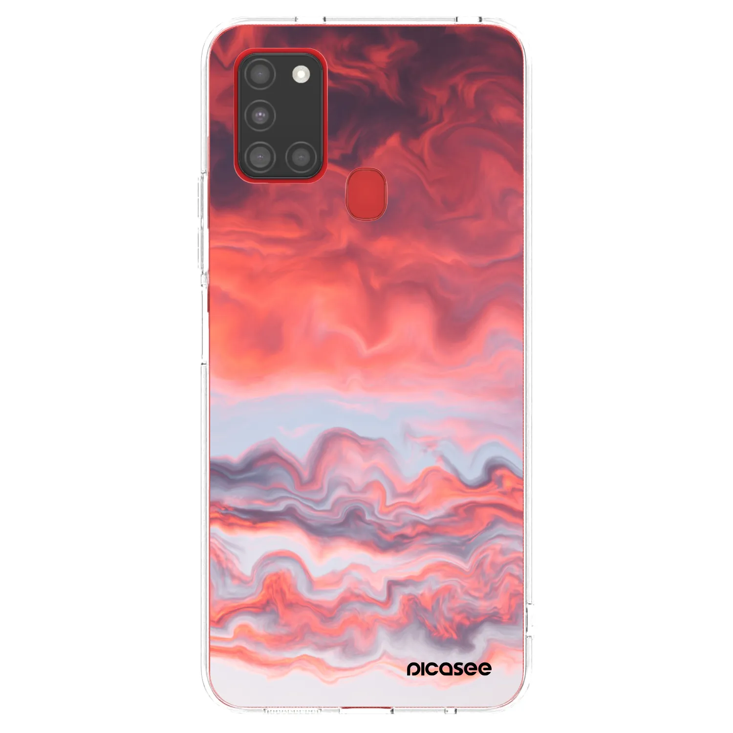 Picasee silikonski prozorni ovitek za Samsung Galaxy A21s - Sunset