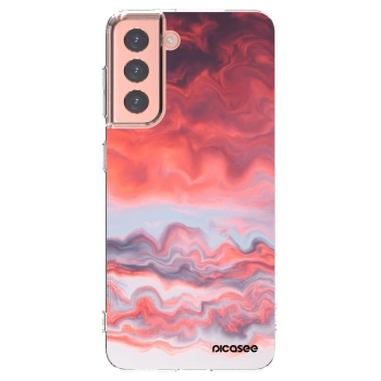 Picasee silikonski prozorni ovitek za Samsung Galaxy S21 5G G991B - Sunset