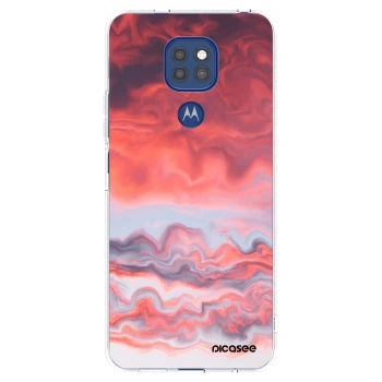 Picasee silikonski prozorni ovitek za Motorola Moto G9 Play - Sunset