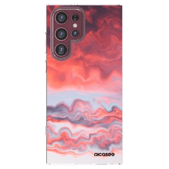 Picasee silikonski prozorni ovitek za Samsung Galaxy S22 Ultra 5G - Sunset