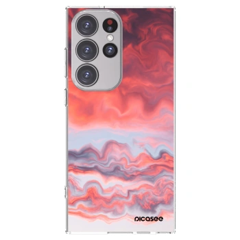 Picasee silikonski prozorni ovitek za Samsung Galaxy S23 Ultra 5G - Sunset