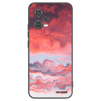 Picasee silikonski črni ovitek za Xiaomi Poco X5 - Sunset