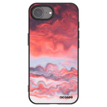 Picasee silikonski črni ovitek za Apple iPhone 16e - Sunset