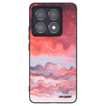 Picasee silikonski črni ovitek za Xiaomi 14T Pro - Sunset