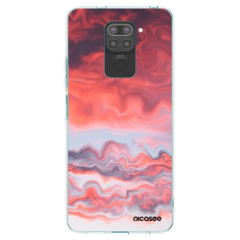 Picasee silikonski črni ovitek za Xiaomi Redmi Note 9 - Sunset