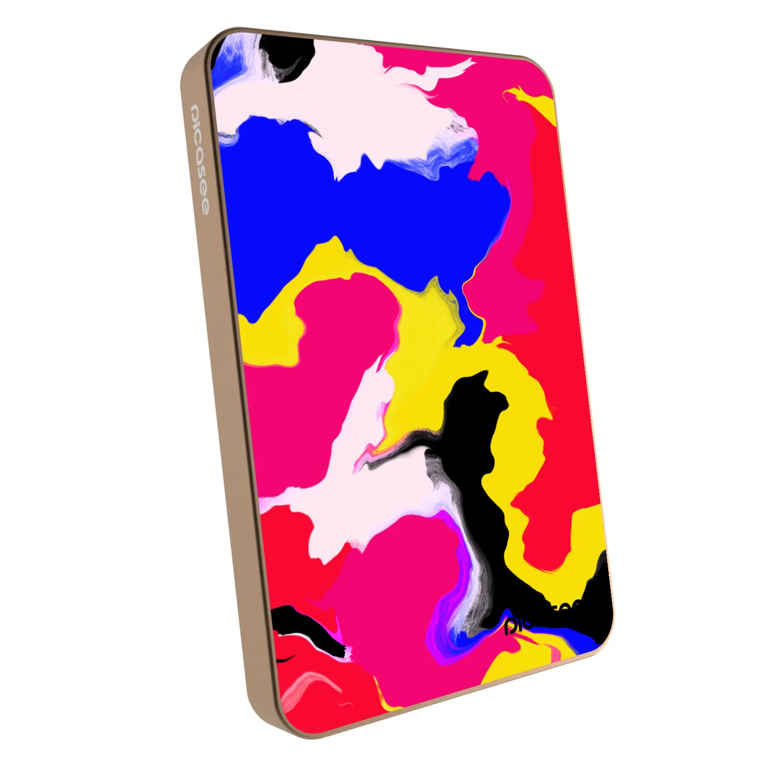 Picasee Prenosna baterija z MagSafe 5 000 mAh Zlati - Watercolor