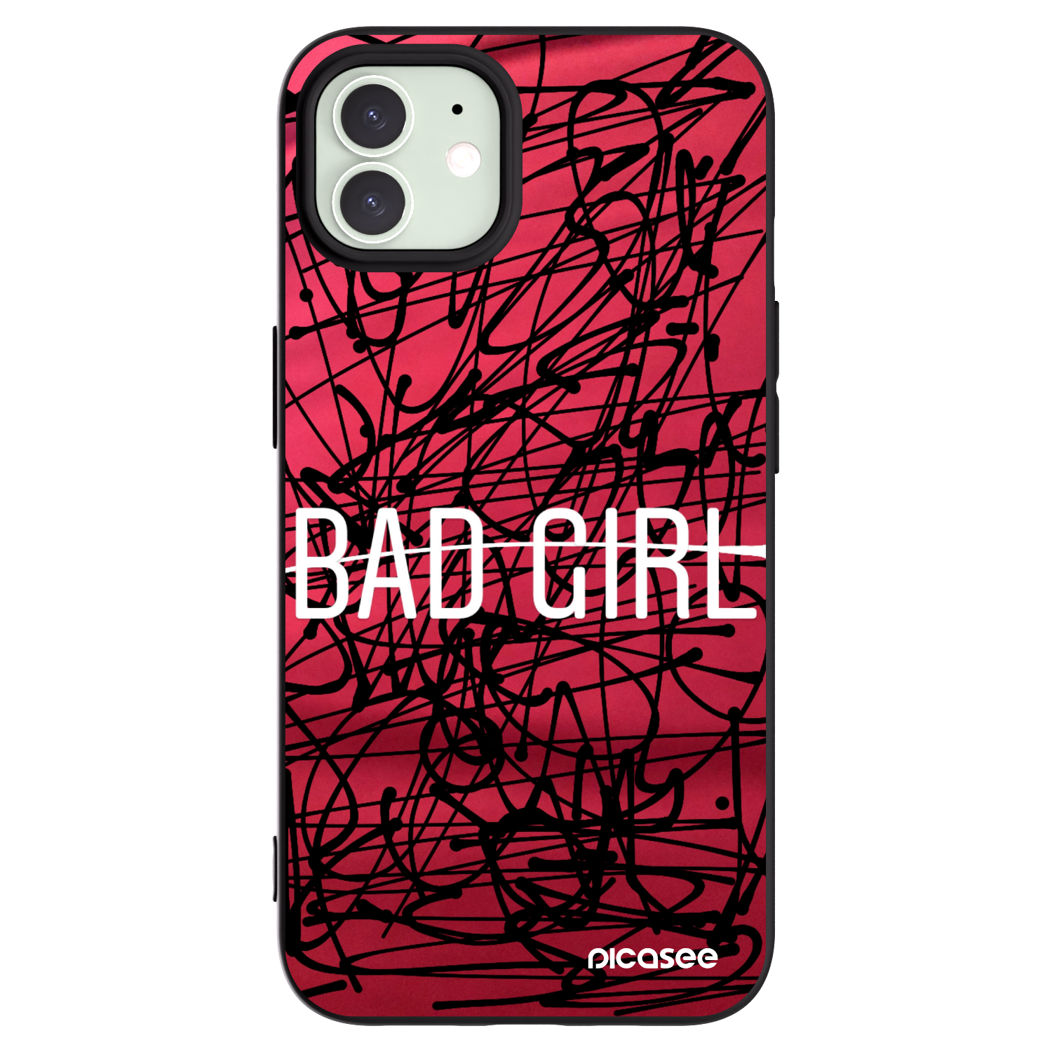 Picasee silikonski črni ovitek za Apple iPhone 12 - Bad girl