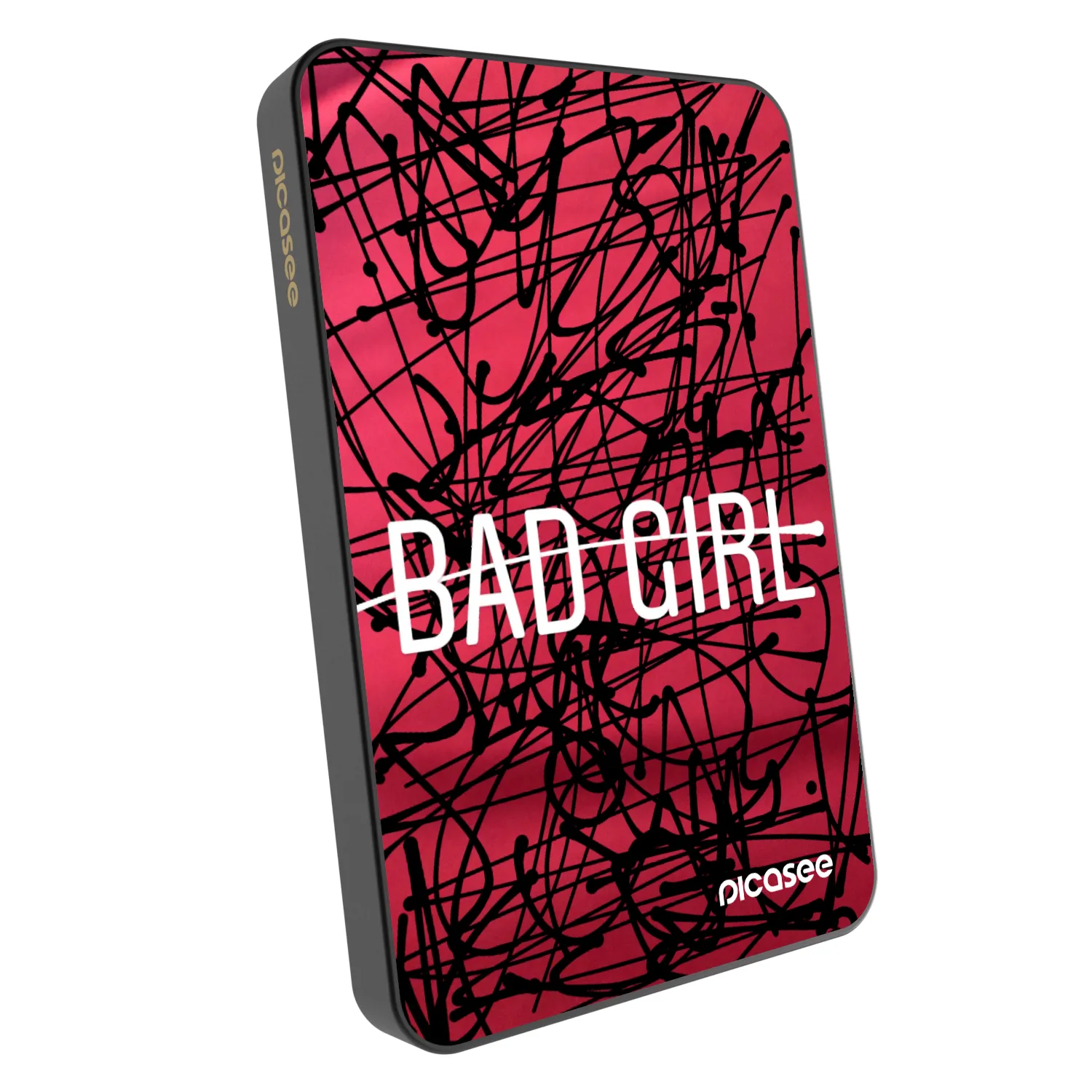 Picasee Prenosna baterija z MagSafe 5 000 mAh Siva - Bad girl