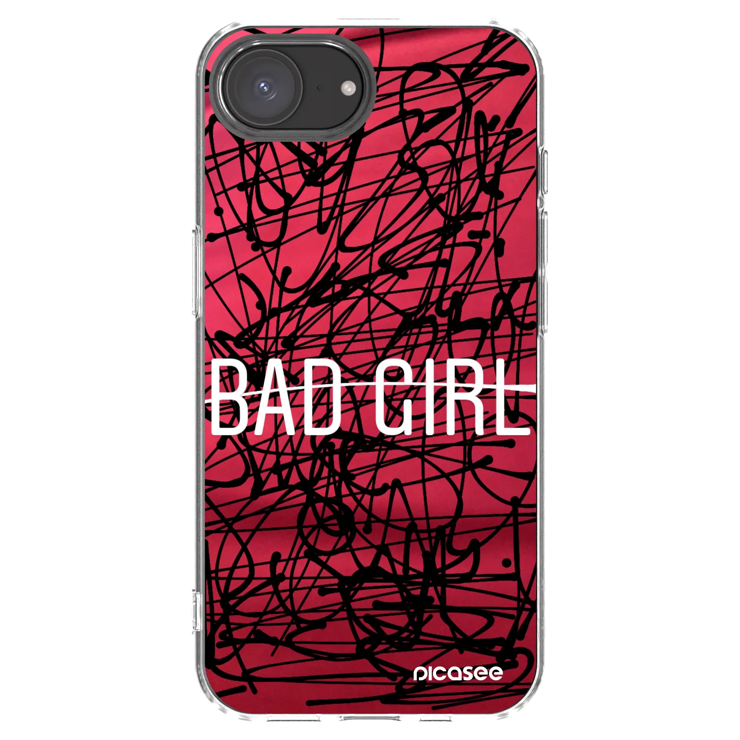 Picasee silikonski prozorni ovitek za Apple iPhone 17e - Bad girl