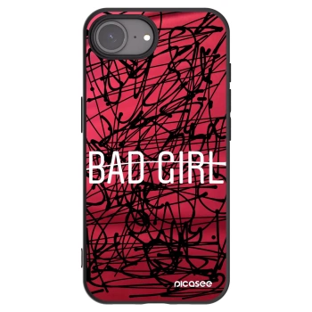 Picasee silikonski črni ovitek za Apple iPhone 17e - Bad girl